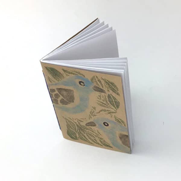 Hand Stamped Bluebird Notebook - Image 3