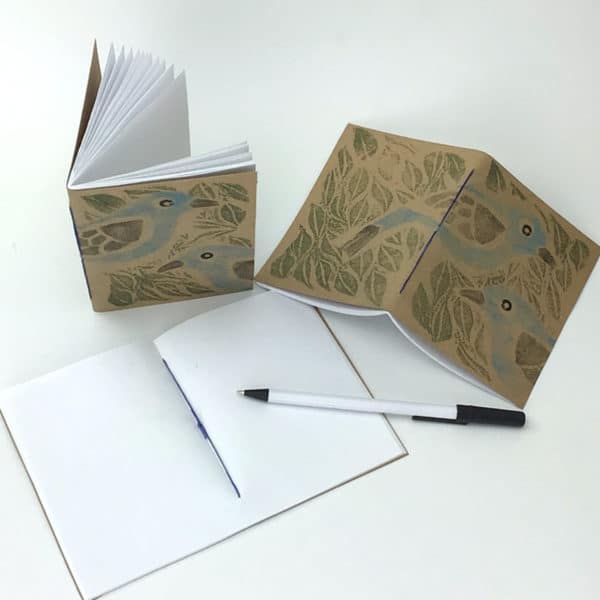 Hand Stamped Bluebird Notebook - Image 2